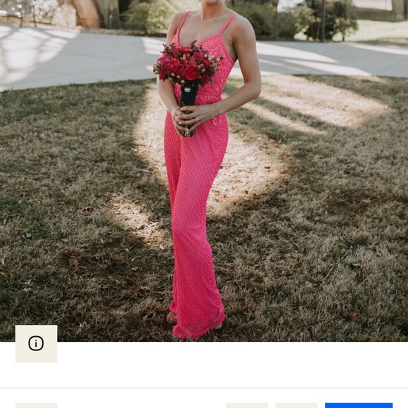 Sherri Hill pink jumpsuit - Picture 3 of 7